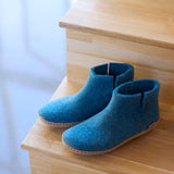 glerups Støvle med skindsål Støvler med skindsål Petrol