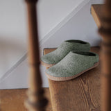 glerups Tøffel med skindsål Tøfler med skindsål 14 Moss