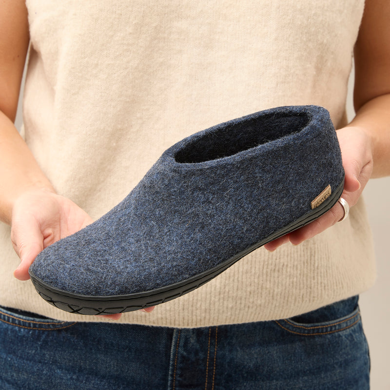 glerups Sko med naturgummisål - sort Sko med naturgummisål Denim