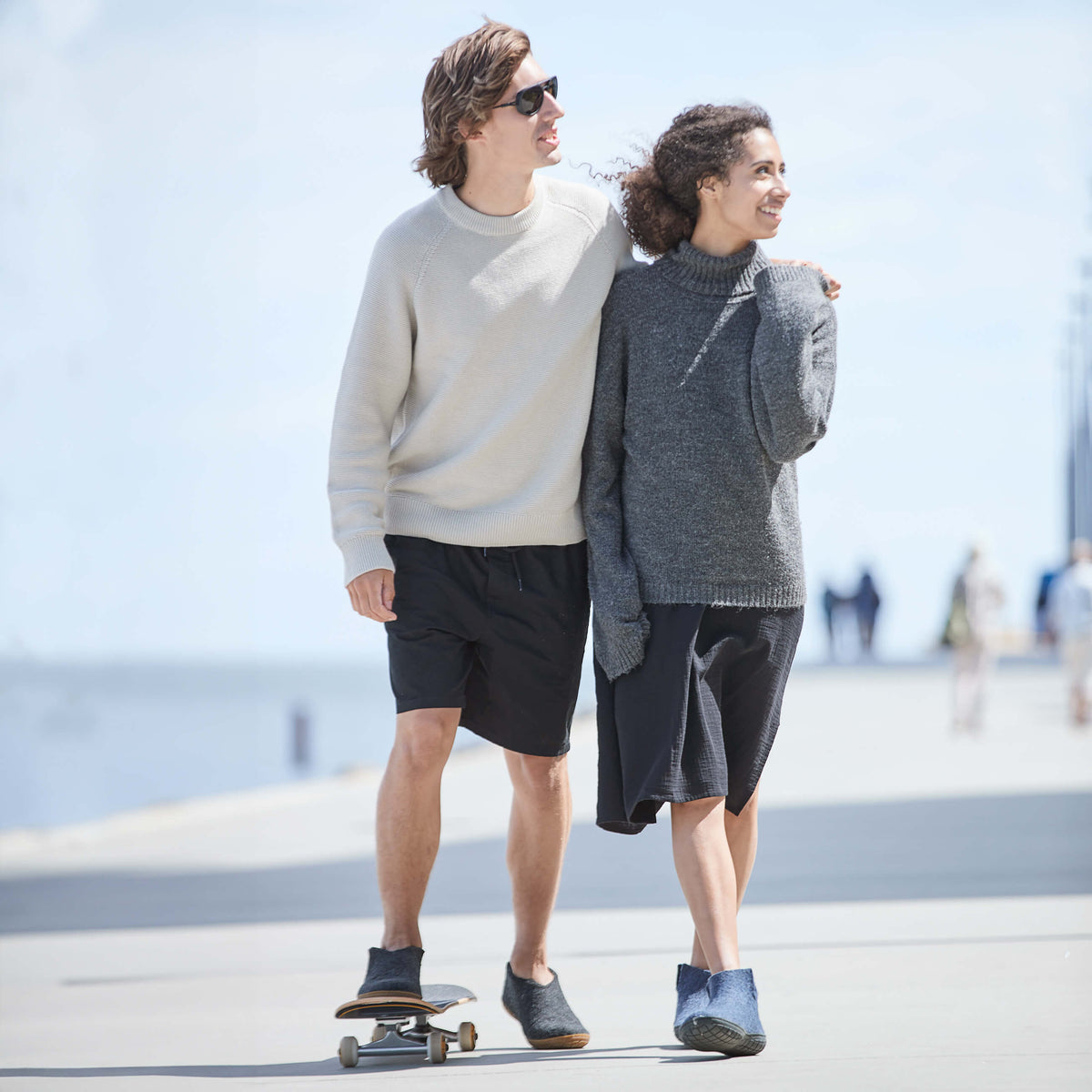 glerups Støvle med naturgummisål - sort Støvler med naturgummisål Denim