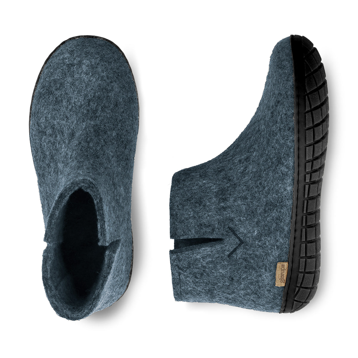 glerups Støvle med naturgummisål - sort Støvler med naturgummisål Denim