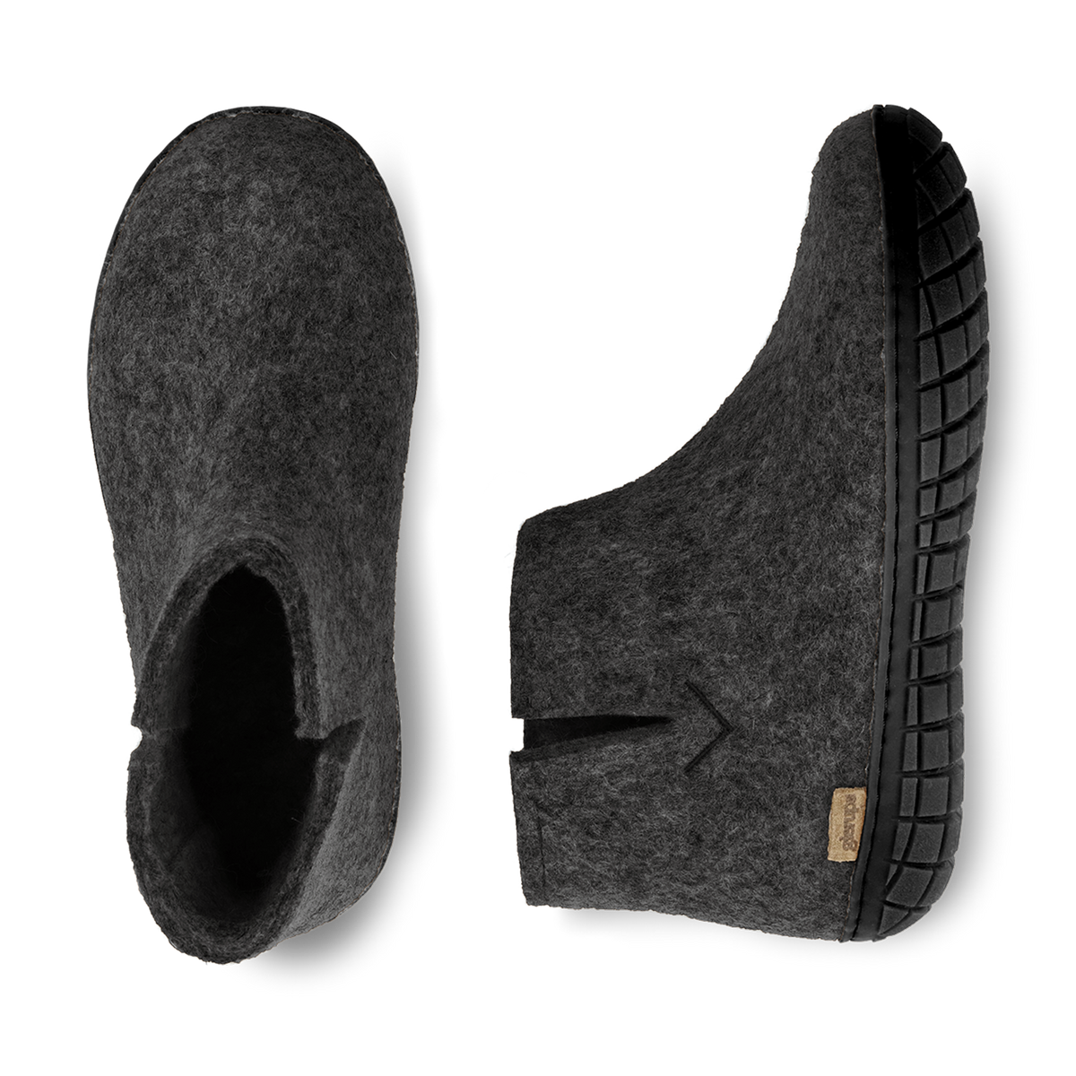glerups Støvle med naturgummisål - sort Støvler med naturgummisål Koksgrå