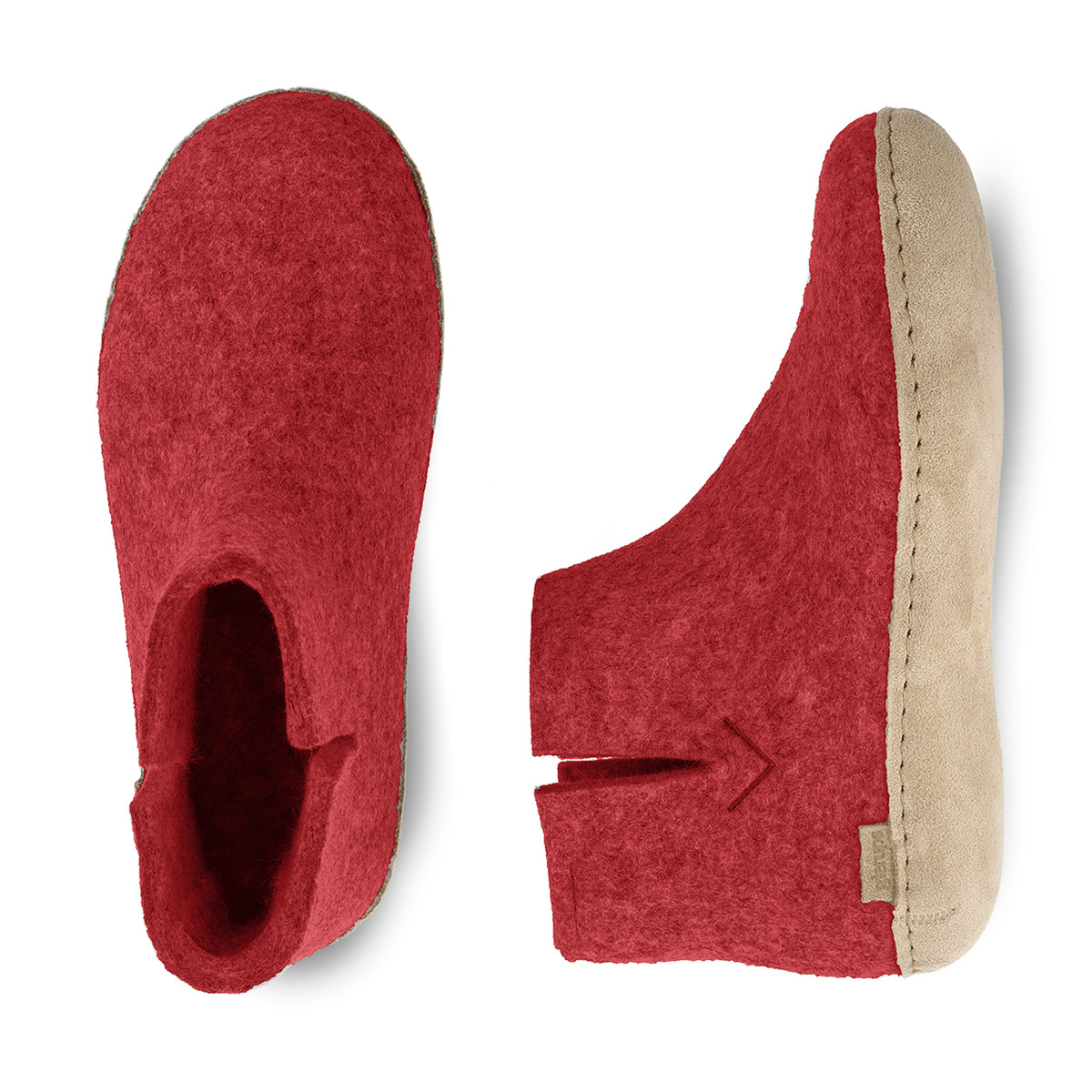 glerups Støvle med skindsål Støvler med skindsål Rød