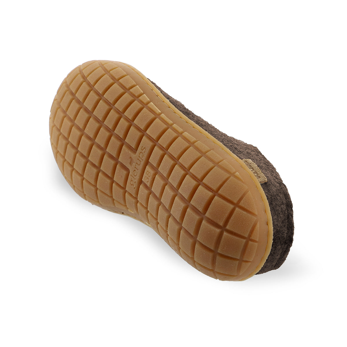 glerups Tøffel med naturgummisål - honey Tøfler med naturgummisål Chestnut