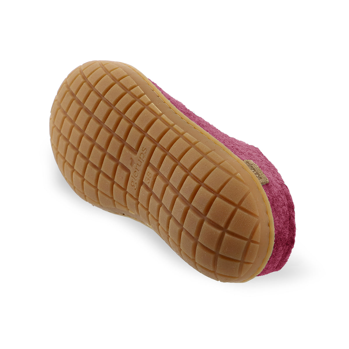 glerups Tøffel med naturgummisål - honey Tøfler med naturgummisål Cranberry