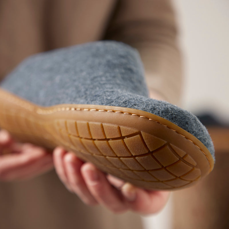 glerups Tøffel med naturgummisål - honey Tøfler med naturgummisål Denim