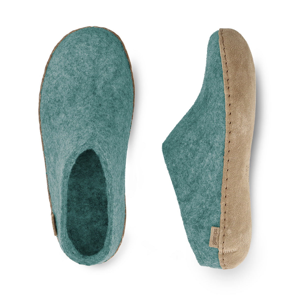 glerups Tøffel med skindsål Tøfler med skindsål 11 North Sea