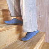 glerups Tøffel med skindsål Tøfler med skindsål 17 Sky