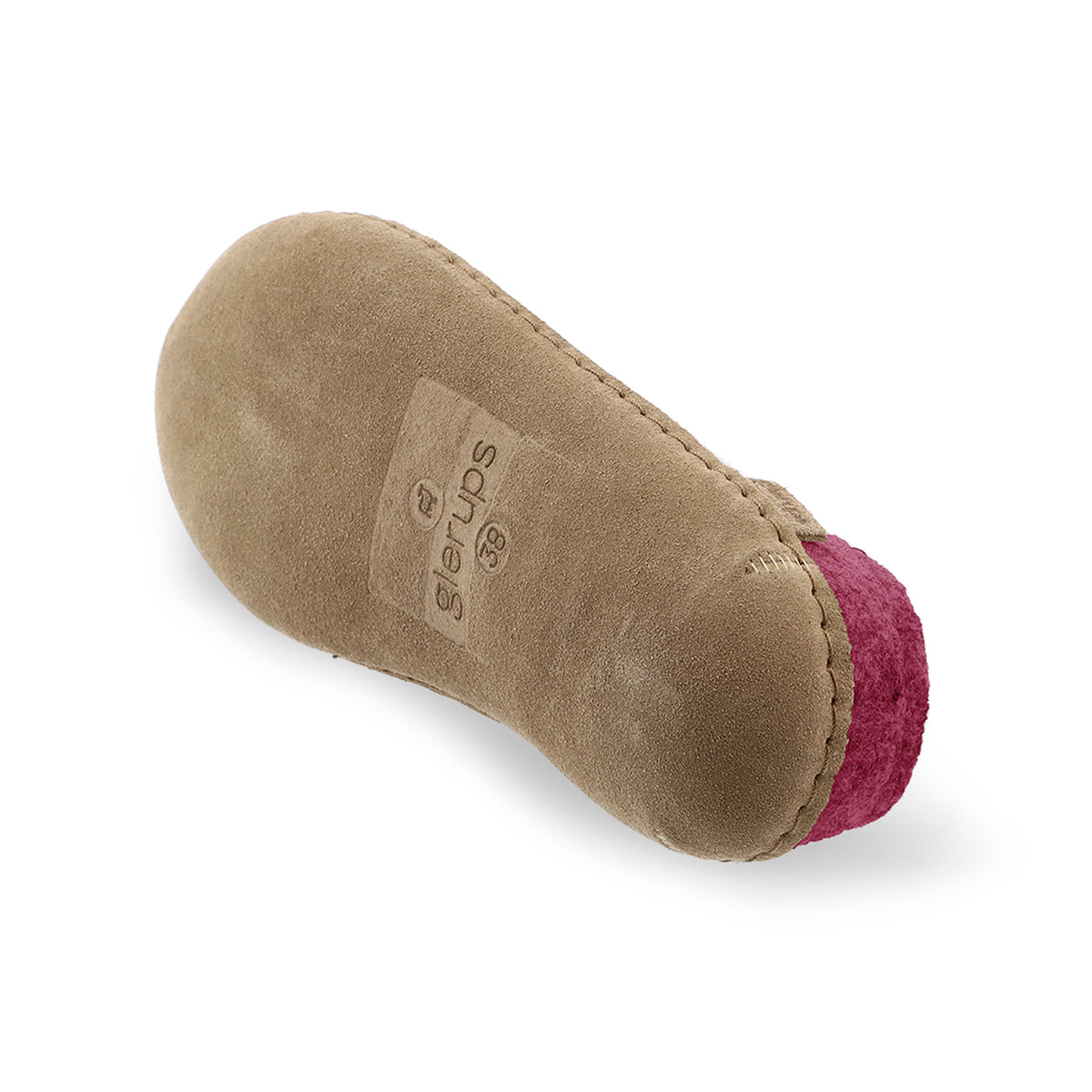 glerups Tøffel med skindsål Tøfler med skindsål Cranberry