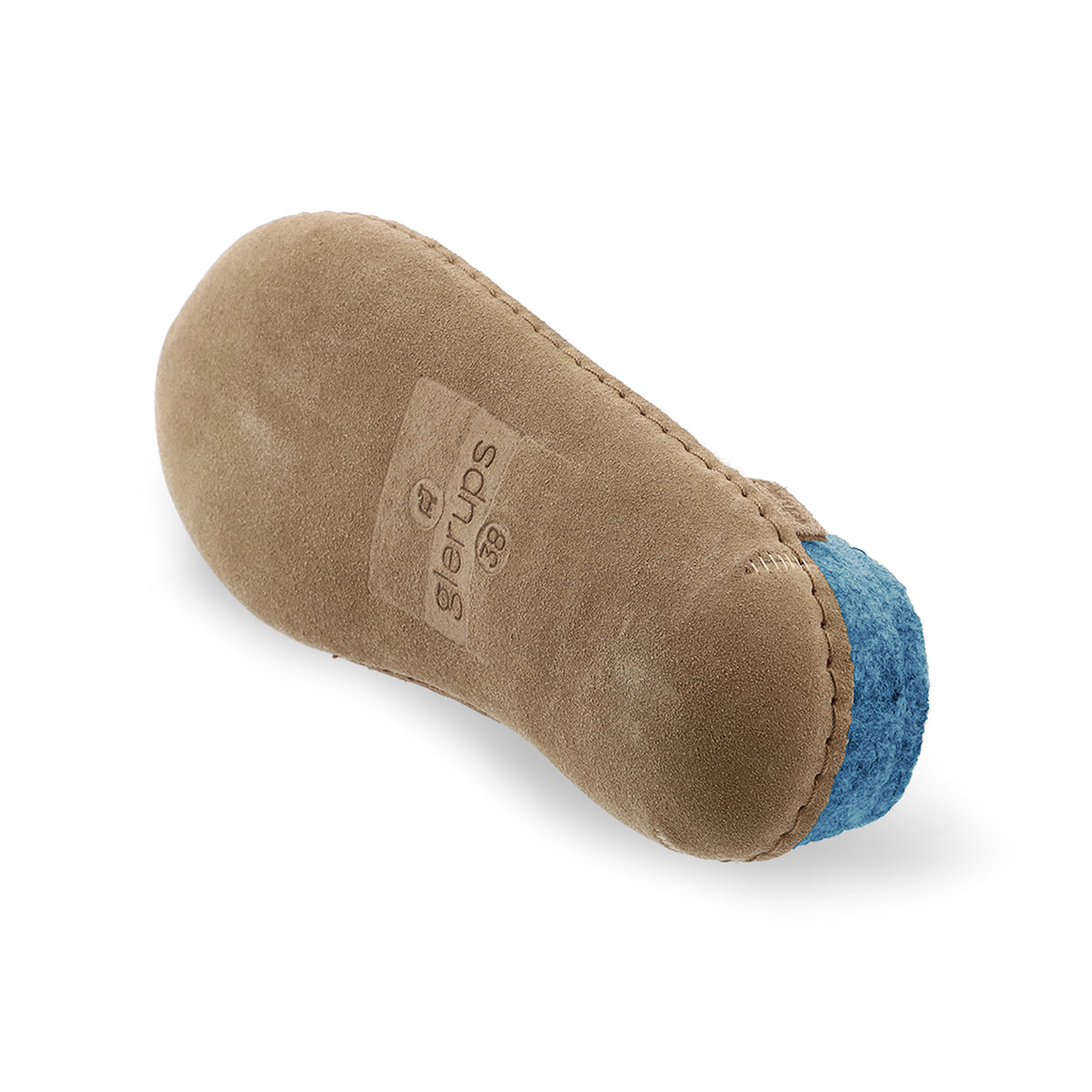 glerups Tøffel med skindsål Tøfler med skindsål Petrol